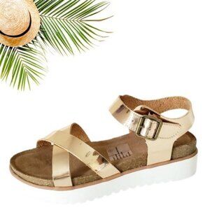 Womens Oetter Rose Gold Platform Sandal *footbed*